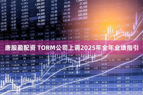 唐股盈配资 TORM公司上调2025年全年业绩指引